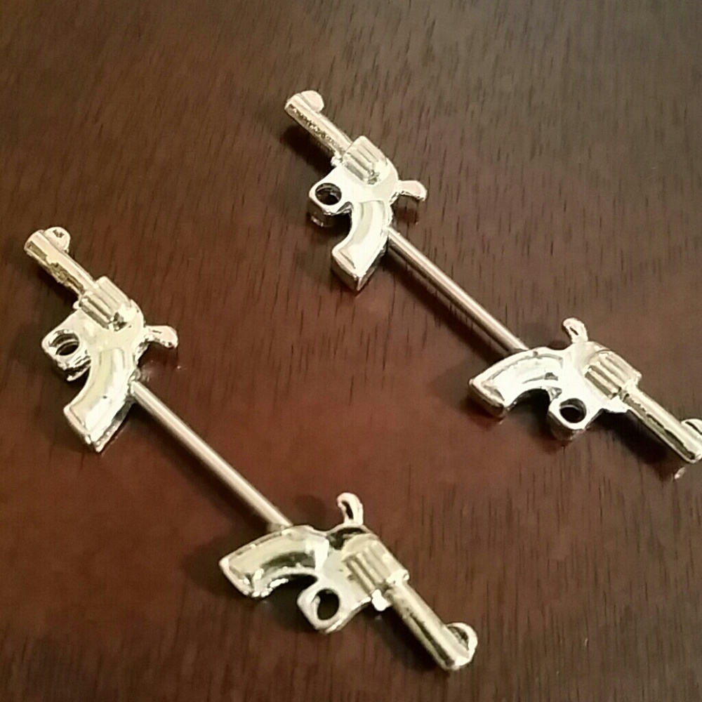 Stainless steel Nipple rings piercing bar's set